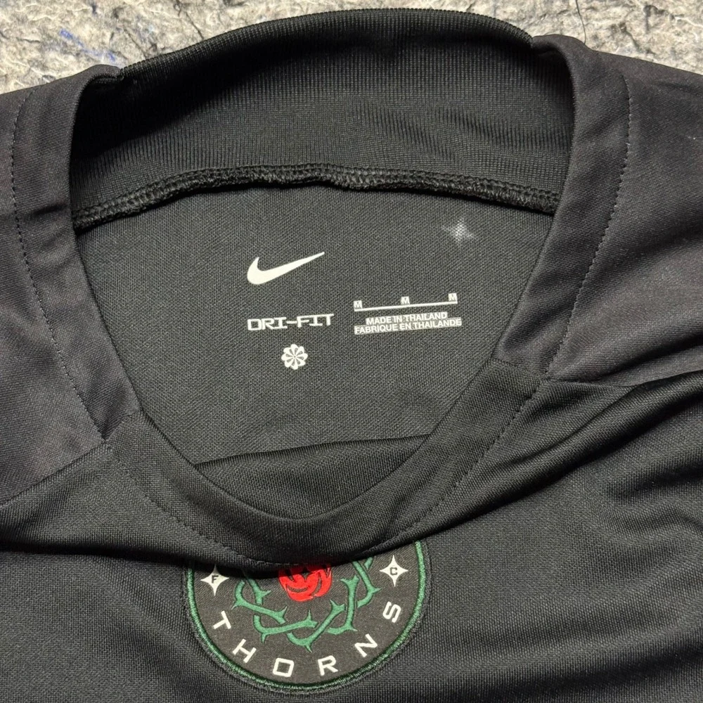 Nike Portland Thorns FC Dutch Bros Jersey Black Rose Tattoo Mens Medium